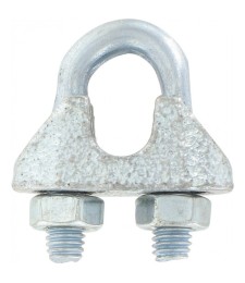Serre câble étrier en acier - Lot de 2 -  3-4 mm