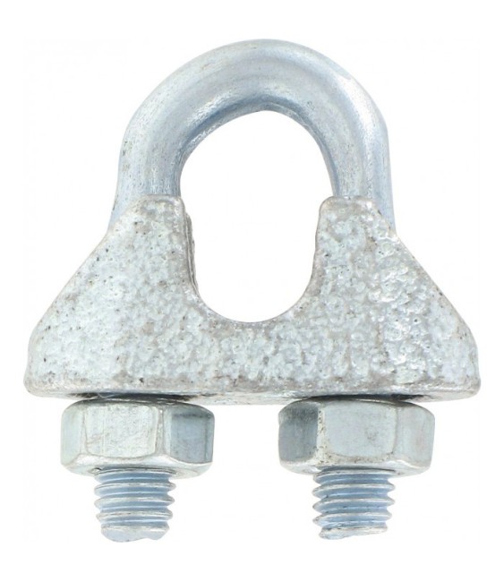 Serre câble étrier en acier - Lot de 2 -  3-4 mm