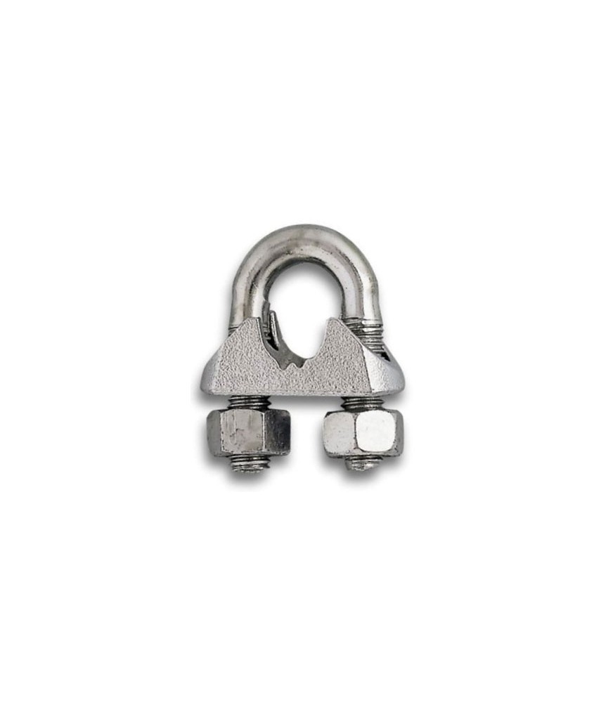 Serre câble étrier en acier - Lot de 2 - 5 mm Serre câble étrier en acier - Lot de 2 - 5 mm