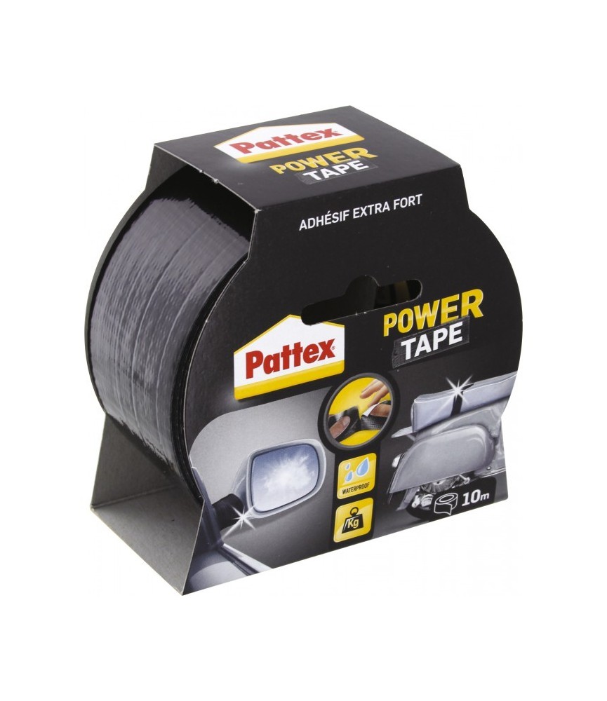 Adhésif super-puissant Power Tape Noir - 10 m x 50 mm - PATTEX