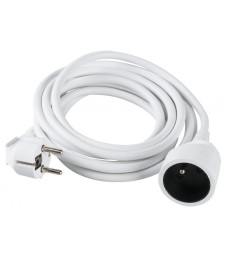 Prolongateur câble souple blanc Dhome - H05 VV-F 3G 1,5 mm² - Longueur 3 m