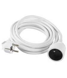 Rallonge câble souple blanc 5 M - 3 x 1.5 mm - DHOME