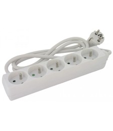 Bloc multiprise - 5 prises 2P + T sans interrupteur - DHOME