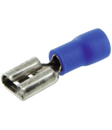Lot de 10 clips femelles pré isolés 6.35 mm - Bleu - DHOME