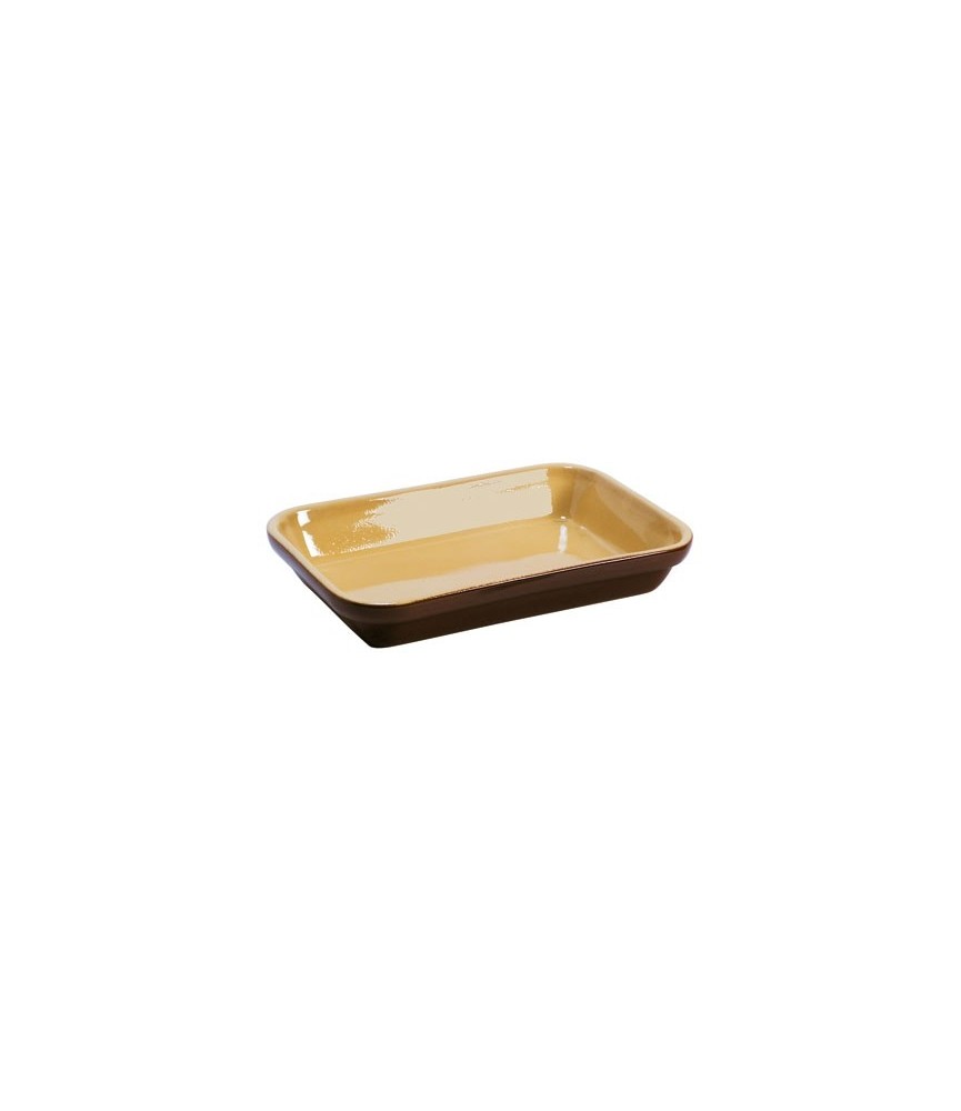 Plat rectangulaire en grès couleur Brun - 3 L