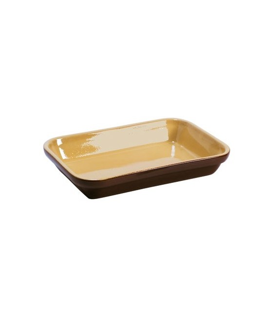 Plat rectangulaire en grès couleur Brun - 1.8 L