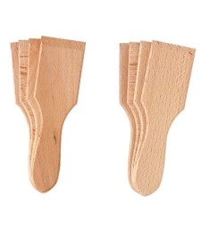 8 spatules en bois pour raclette