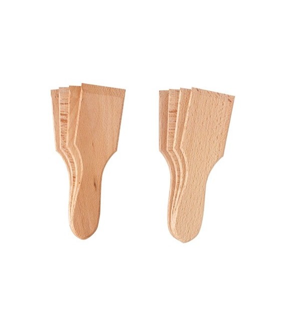 8 spatules en bois pour raclette