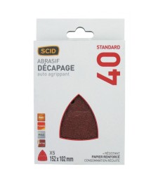 5 patins auto-aggripant détachable - Grain 40 - SCID
