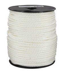 Bobine de 100 m Drisse tressé blanc - 5 mm