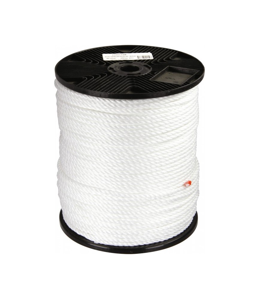 Bobine de 250 M de cordage en polypropylène - 3 torons - 6 mm Bobine de 250 M de cordage en polypropylène - 3 torons - 6 mm