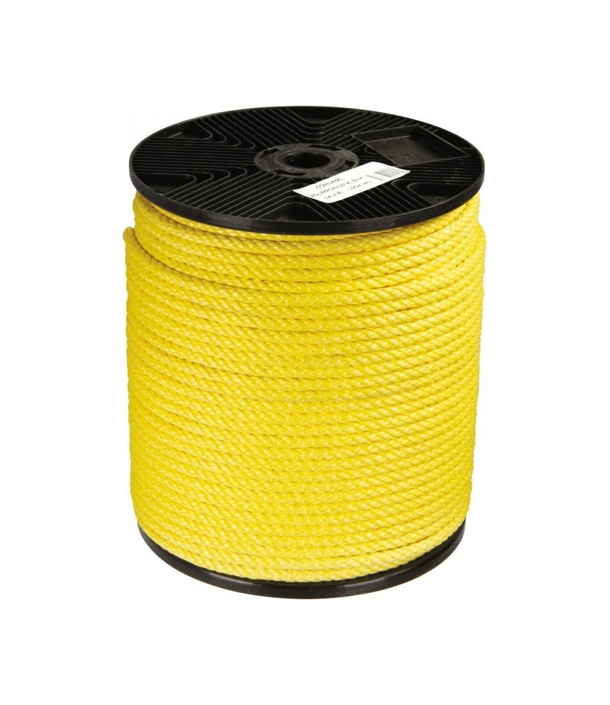 Bobine de 160 M de cordage en polypropylène - 3 torons - 8 mm Bobine de 160 M de cordage en polypropylène - 3 torons - 8 mm