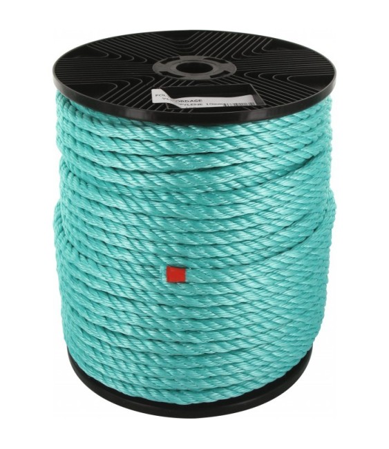 Bobine de 100 M de cordage en polypropylène - 4 torons -  10 mm