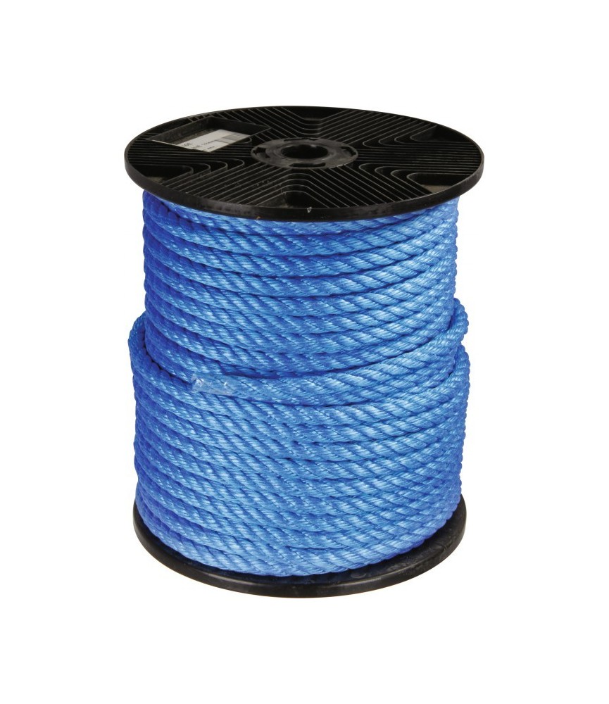 Bobine de 65 M de cordage en polypropylène - 4 torons - 12 mm Bobine de 65 M de cordage en polypropylène - 4 torons - 12 mm