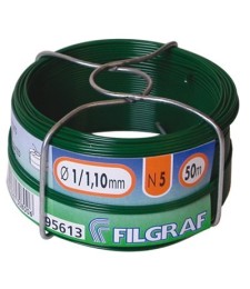 Fil d'attache Filgraf - Plastifié vert - 50 m -  1.10 mm