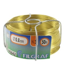 Fil d'attache Filgraf - Laiton - 50 m -  0.8 mm