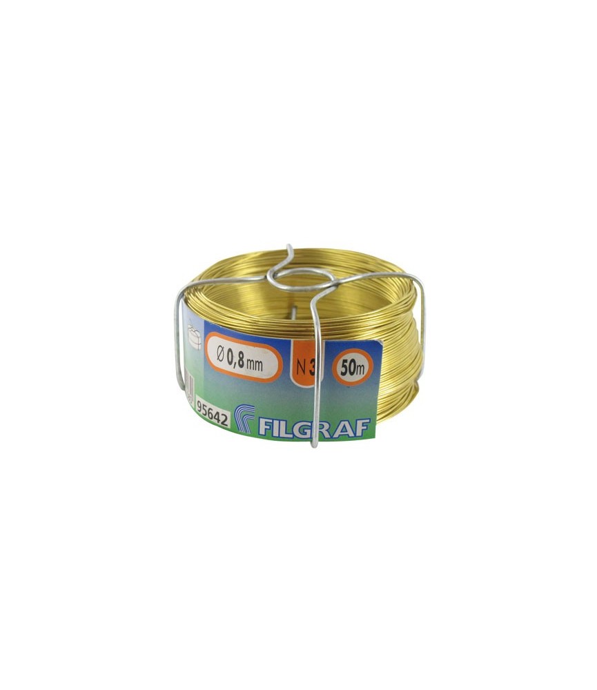 Fil d'attache Filgraf - Laiton - 50 m -  0.8 mm