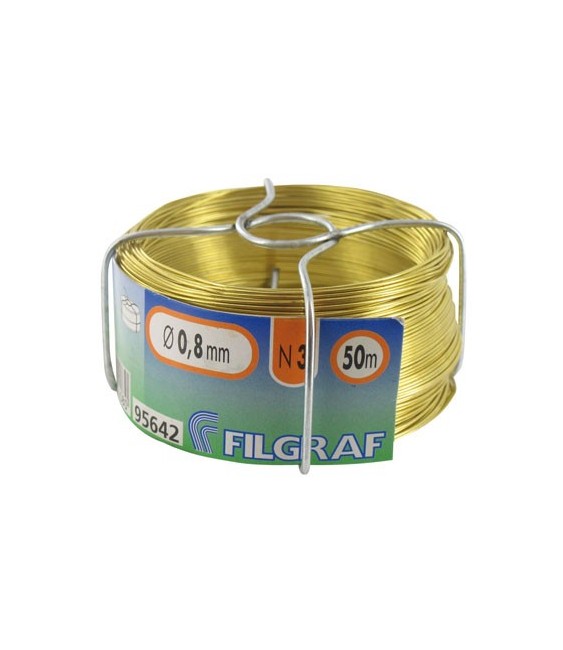Fil d'attache Filgraf - Laiton - 50 m -  0.8 mm