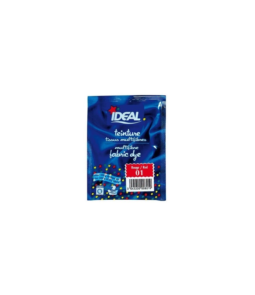 Teinture pour tissu multifibres - 15 grs - Rouge - IDÉal Teinture pour tissu multifibres - 15 grs - Rouge - IDÉal