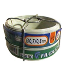 Fil d'attache Filgraf - Plastifié Blanc - 50 m -  0.8 mm