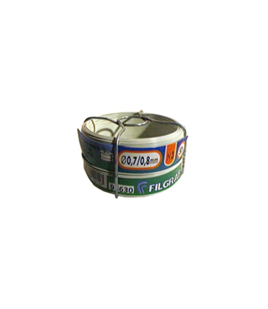 Fil d'attache Filgraf - Plastifié Blanc - 50 m - 0.8 mm Fil d'attache Filgraf - Plastifié Blanc - 50 m - 0.8 mm