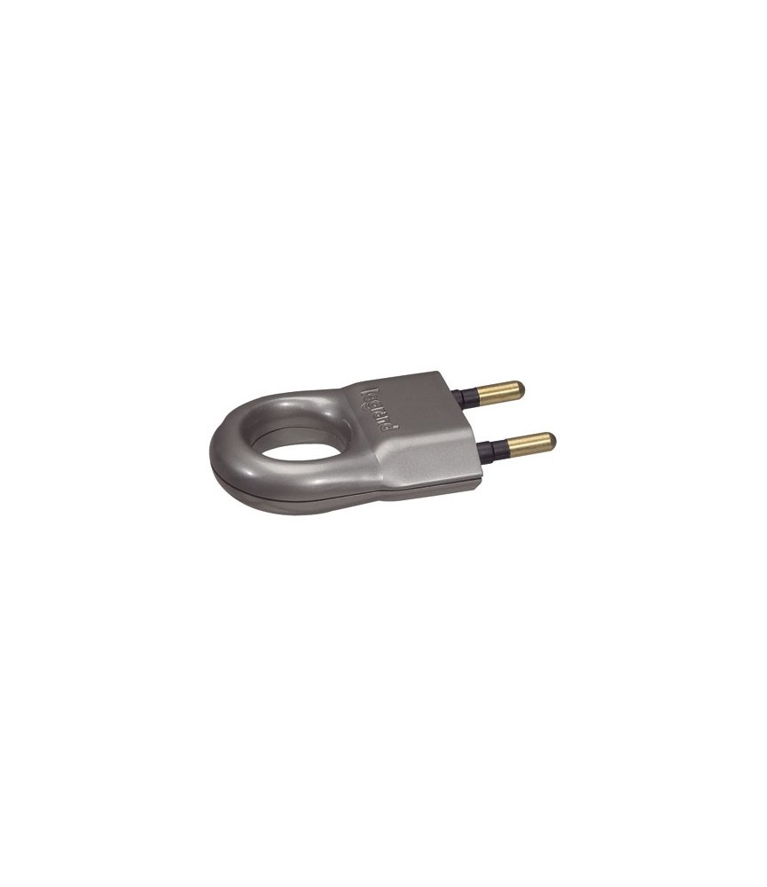 Fiche mâle plastique - 2 P - 6 A - Alu - LEGRAND Fiche mâle plastique - 2 P - 6 A - Alu - LEGRAND