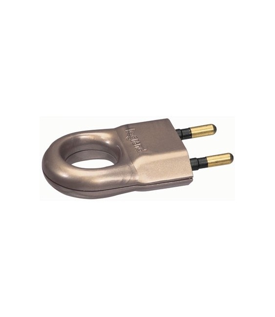 Fiche mâle plastique - 2 P - 6 A - Bronze - LEGRAND