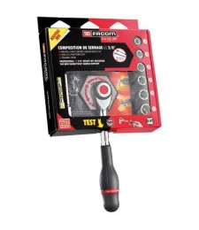 Kit cliquet à manche rotatif - Serrage 3/8" - FACOM
