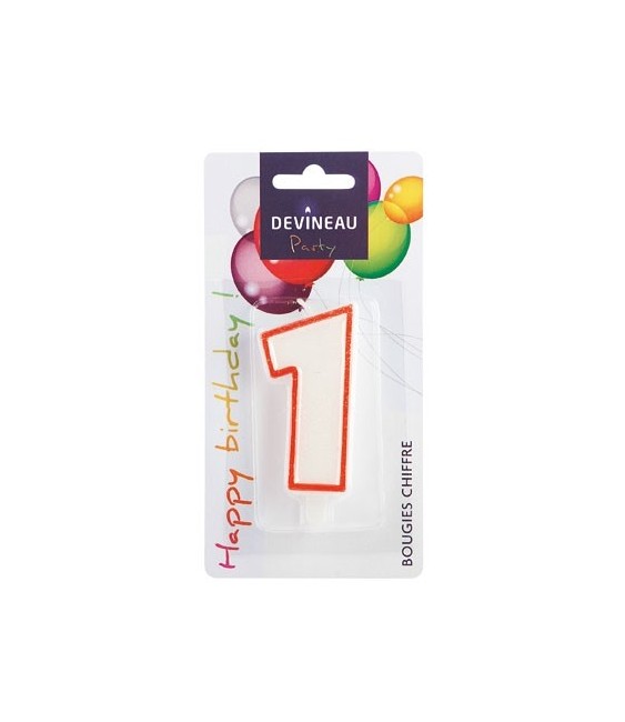 Bougie anniversaire N°1 - DEVINEAU