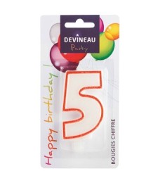 Bougie anniversaire N°5 - DEVINEAU