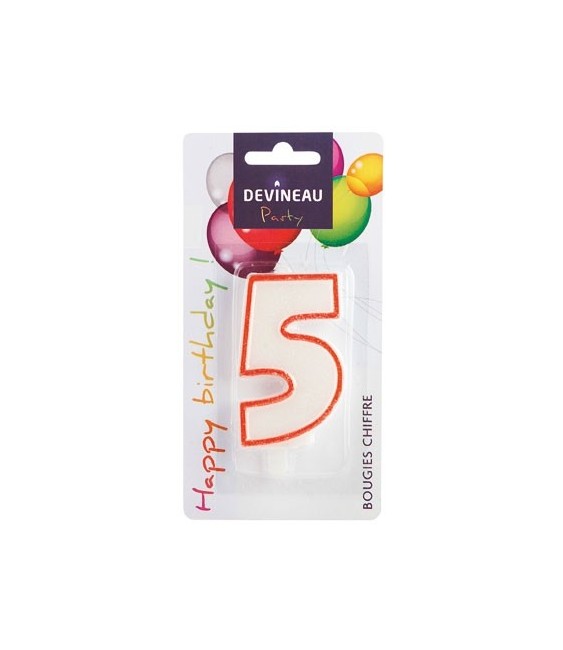 Bougie anniversaire N°5 - DEVINEAU