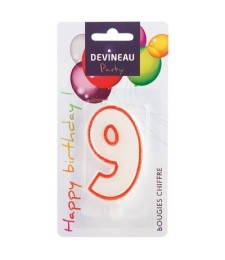 Bougie anniversaire N°9 - DEVINEAU