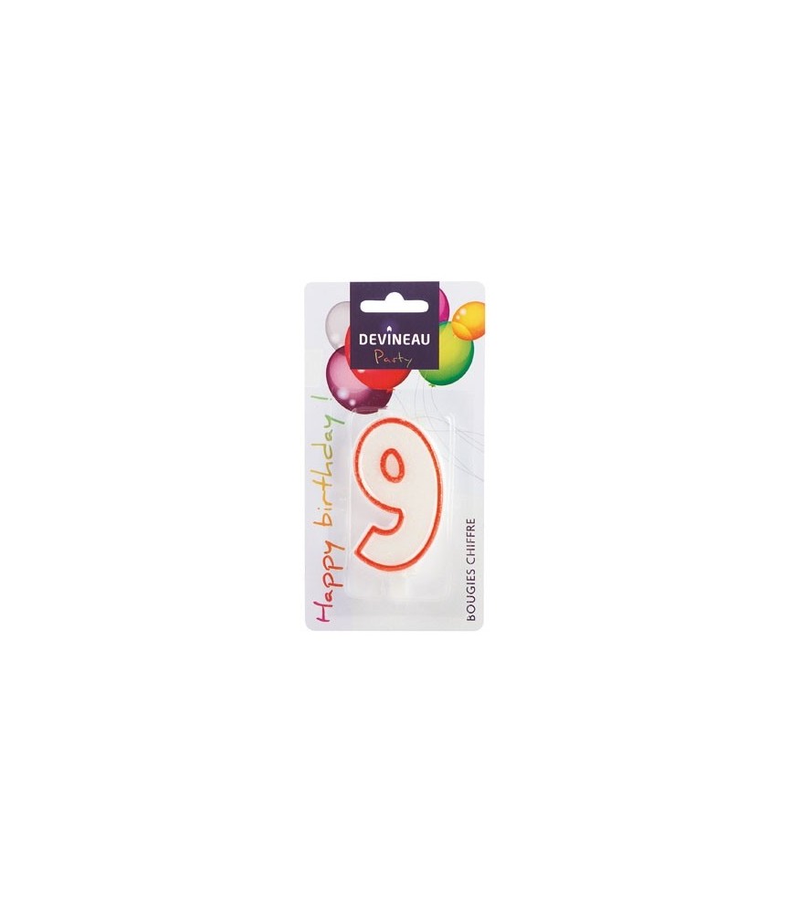 Bougie anniversaire N°9 - DEVINEAU