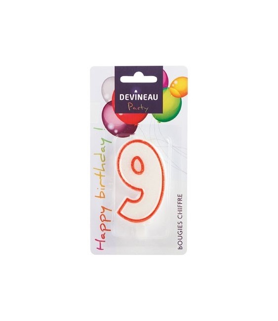 Bougie anniversaire N°9 - DEVINEAU