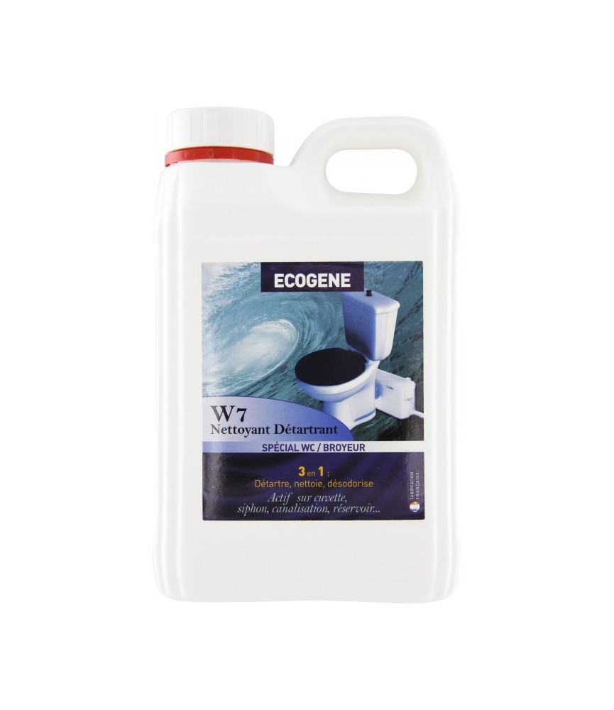 W7 Nettoyant Détartrant - Entretien Wc broyeur - 2 L - ÉCOGENE W7 Nettoyant Détartrant - Entretien Wc broyeur - 2 L - ÉCOGENE