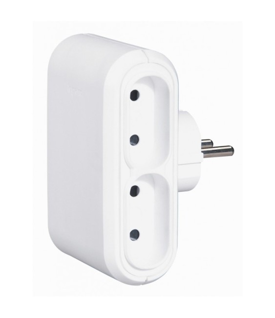 Fiche Quadriplite latérale 4 x 2P - Blanc - LEGRAND