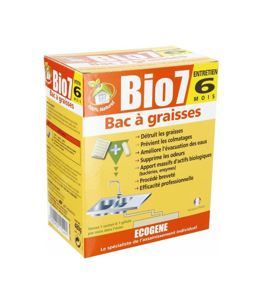 Décolmatant Graisses - 6 x 480 gr - Bio 7 - ECOGENE Décolmatant Graisses - 6 x 480 gr - Bio 7 - ECOGENE