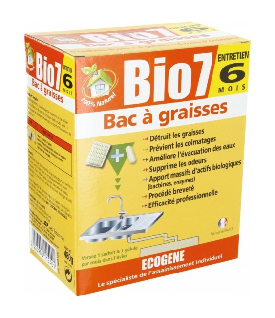 Décolmatant Graisses - 6 x 480 gr - Bio 7 - ECOGENE