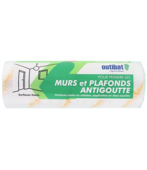 Manchon pour rouleau anti goutte - Murs / plafonds - 180 x 48 mm - OUTIBAT