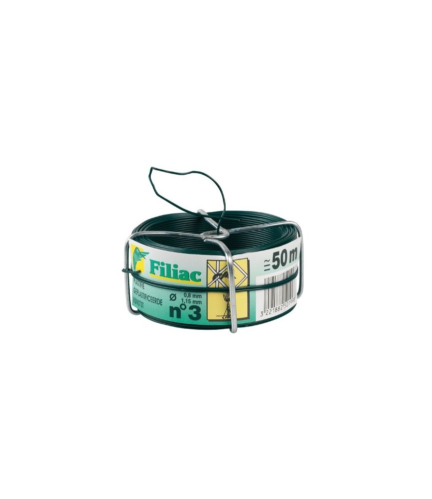 Bobine de fil galvanisé plastifié N°3 - Vert - FILIAC