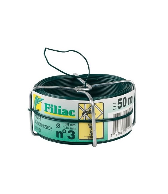 Bobine de fil galvanisé plastifié N°3 - Vert - FILIAC