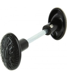 Bouton double en aluminium Noir - 6 mm - DUBOIS