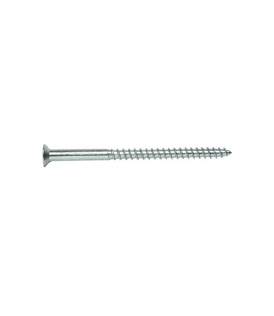 Vis à bois tête fraisée fendue acier zingué - 5 x 60 mm - Lot de 10 - FIX'PRO