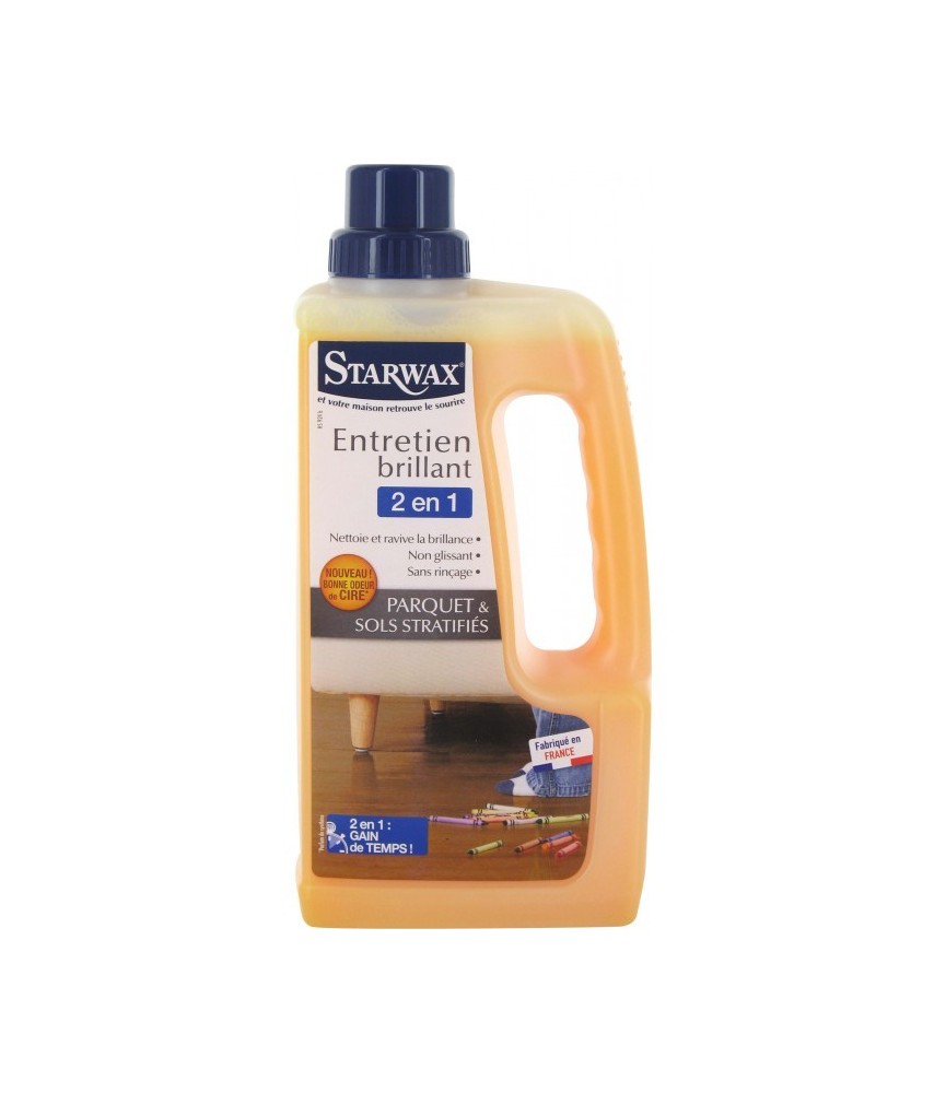 Entretien Brillant Parquets Vitrifiés et stratifiés 1L - STARWAX Entretien Brillant Parquets Vitrifiés et stratifiés 1L - STARWAX