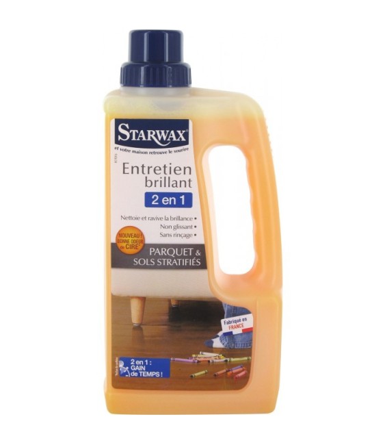 Entretien Brillant Parquets Vitrifiés et stratifiés 1L - STARWAX