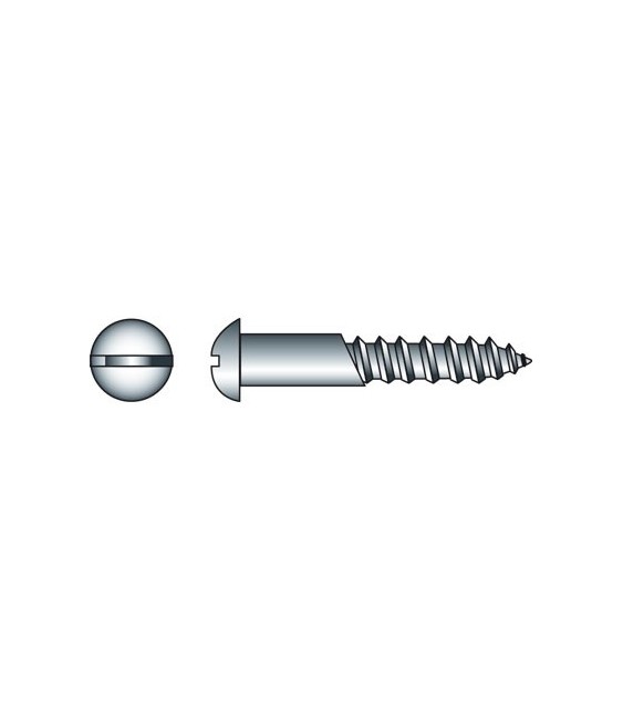 Vis à bois tête ronde fendue -  3 x 20 mm - Lot de 19 - FIX'PRO