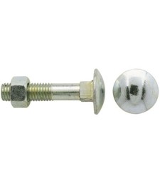 Boulon Japy tête ronde collet carré -  5 x 40 mm - Lot de 4 - FIX'PRO