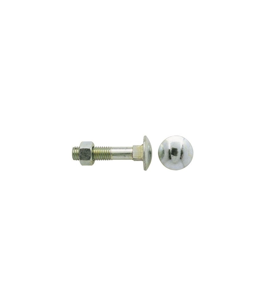 Boulon Japy tête ronde collet carré - 5 x 40 mm - Lot de 4 - FIX'PRO Boulon Japy tête ronde collet carré - 5 x 40 mm - Lot de 4 - FIX'PRO