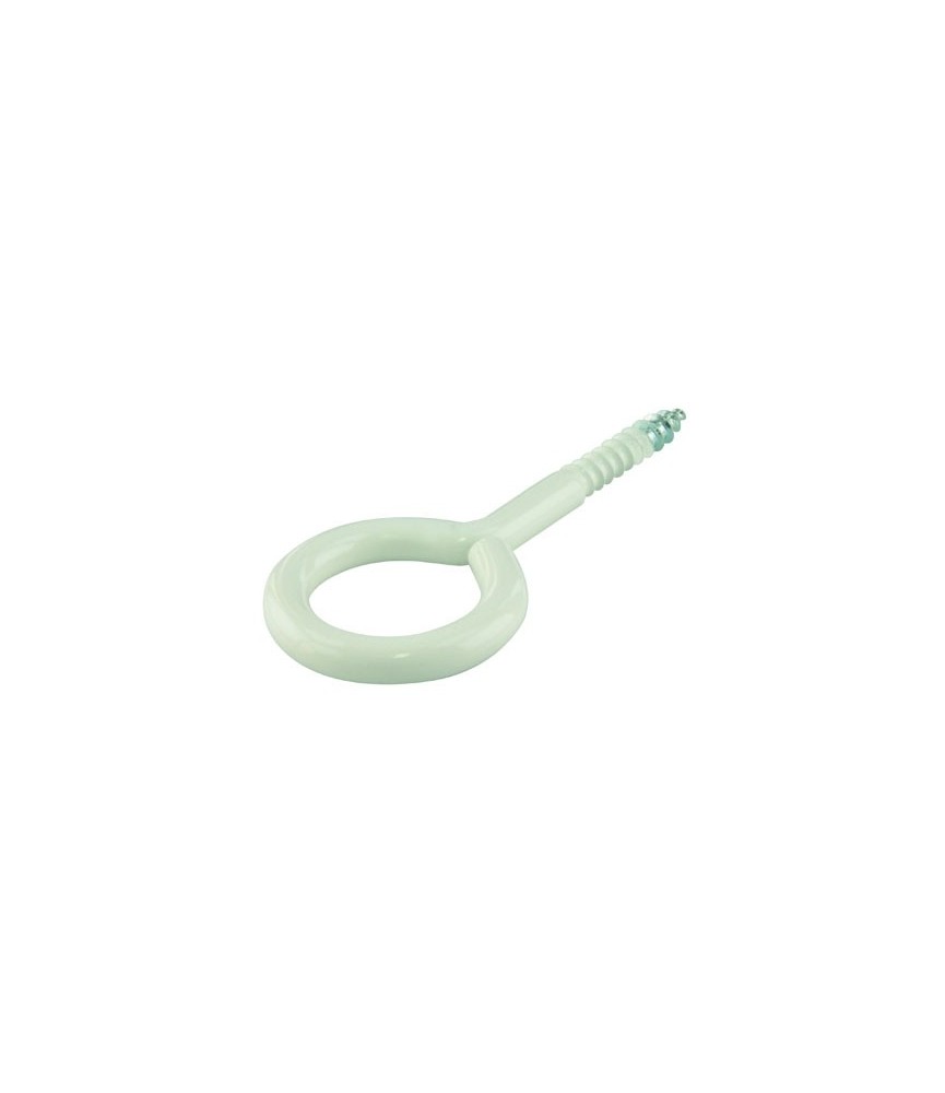 Piton à visser plastifié blanc - 3.8 x 30 mm - Lot de 4 - FIX'PRO Piton à visser plastifié blanc - 3.8 x 30 mm - Lot de 4 - FIX'PRO