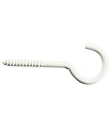 Crochet d'armoire en acier blanc -  3 x 40 mm - Lot de 4 - FIX'PRO